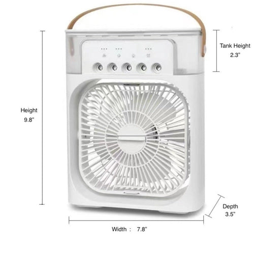 Portable Desktop Air Cooler with LED Light