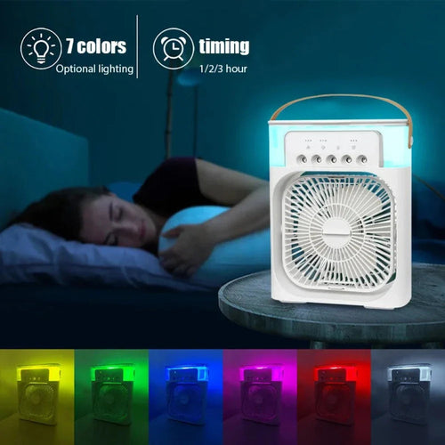 Portable Desktop Air Cooler with LED Light