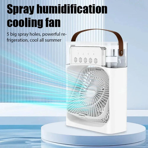 Portable Desktop Air Cooler with LED Light
