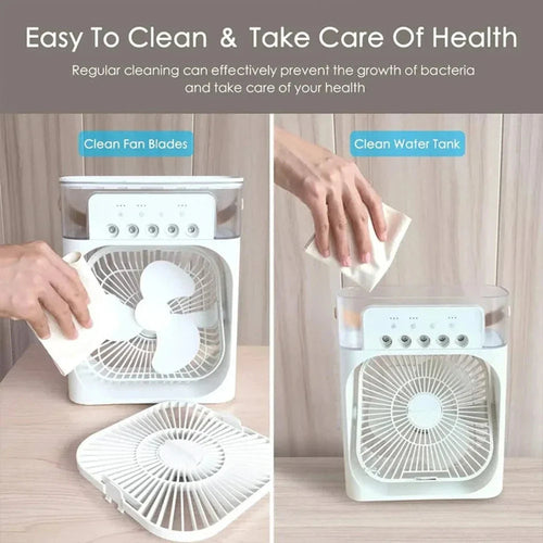Portable Desktop Air Cooler with LED Light